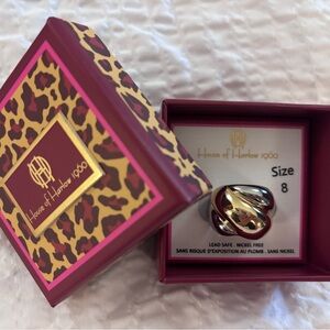 House of Harlow 1960 Gold and Silver Ring